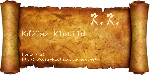 Kósz Klotild névjegykártya
